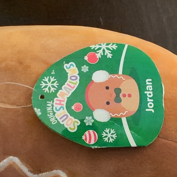 Squishmallow Jordon the Gingerbread Boy Plush with Bow Tie and Ear Muffs,NWT. - Picture 5 of 9